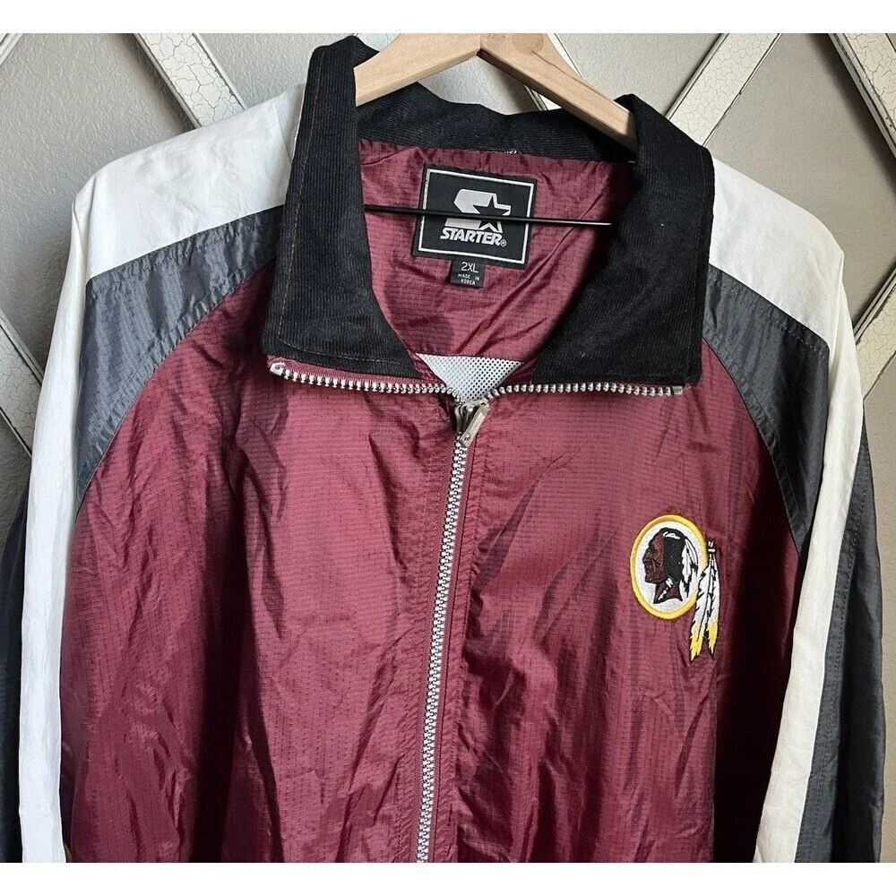 NWT! Vintage Starter Washington Redskins NFL Men's 2XL Windbreaker Jacket